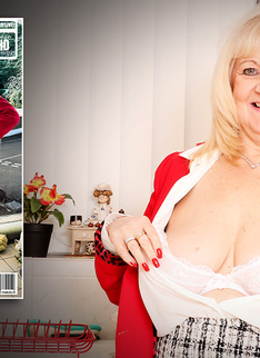 Katie Wish is a big breasted grandma that loves to masturbate alone at home