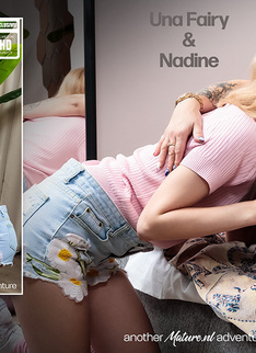 Una Fairy get to lick her stepmom Nadine's wet pussy after she spied on her getting undressed