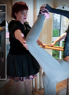 Veri, the granny ballet teacher is back with a new young lesbian student to please her hairy pussy
