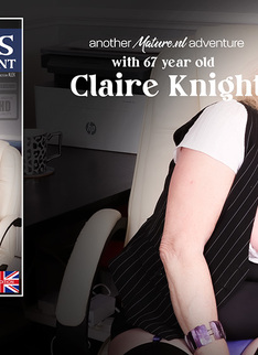 67 year old granny employer Claire Knight fucking her way younger personal assistant
