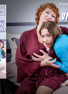 24 year old Kitty Doll is getting wet and naughty with her 64 year old big tits grandma Victoria