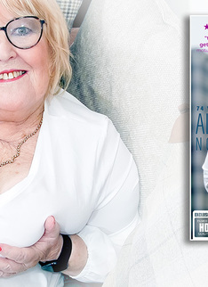 74 year old masturbating, huge tits granny Alicia Noble climaxes when she's alone and horny!
