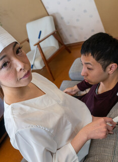 Hairy Japanese mom getting fucked during work