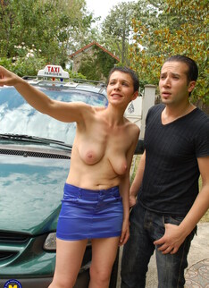 Horny French mom fucked in the ass by a taxidriver