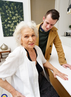 Granny Maria loves herself a hard young toyboy