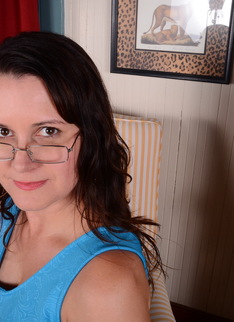 Naughty American housewife playing alone