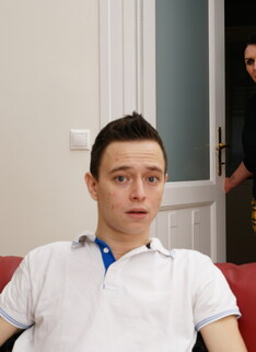 This toyboy is about to lose his virginity to big breasted Josephine James