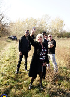 Naughty mature Amy takes on four guys at once