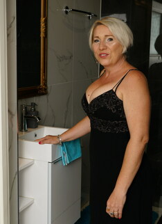 Naughty housewife doing her horny toy boy