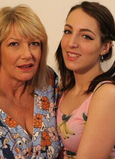 Horny British housewife playing with her lesbian younger girlfriend