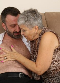 Horny British mature lady doing her lover