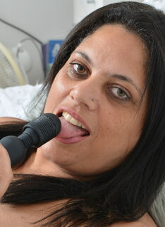 Naughty British BBW having fun with her toy