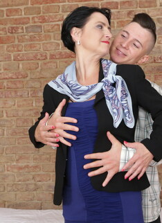 Naughty housewife doing her horny toy boy