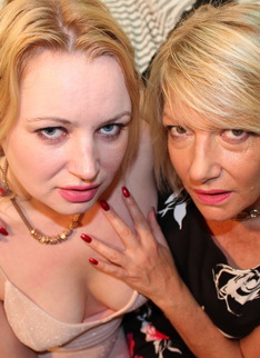 Horny British housewife having fun with a lesbian younger girl