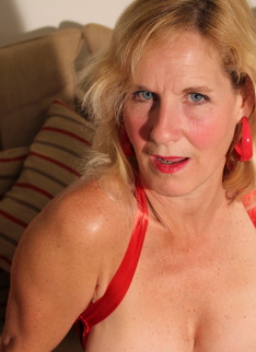 Horny British housewife masturbating and playing with her toys