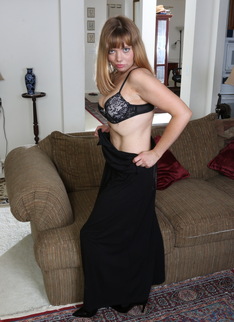 Naughty American housewife playing alone