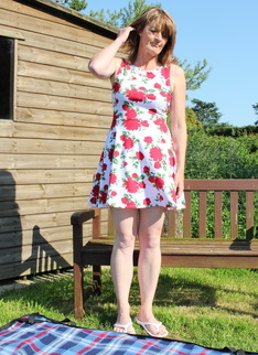 Naughty British housewife playing in her garden