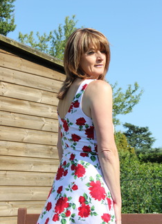 Naughty British housewife playing in her garden