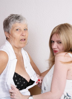 Big breasted British mature ladies go lesbian