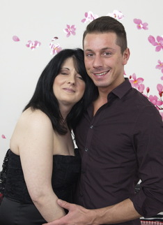 Naughty housewife doing her toy boy