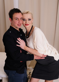 This mature lady loves to fool around with her toy boy