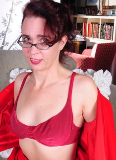 Naughty American housewife playing alone