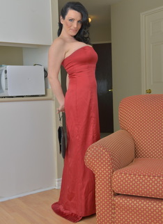 Naughty hot mom playing alone