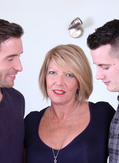 Two horny dudes doing a very naughty British housewife