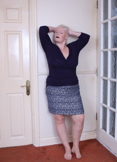 Big breasted British mature lady playing with herself