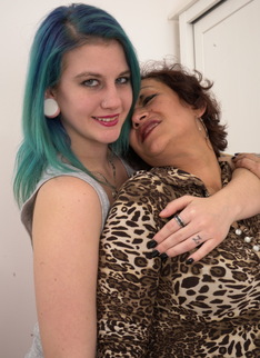 Kinky babe having fun with a mature lesbian