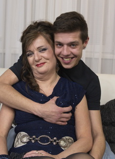 Horny mature lady playing with her toy boy