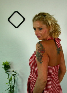 naughty Dutch housewife playing with herself