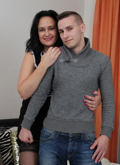 Chubby mature lady doing her horny toyboy
