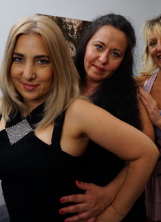 Three naughty housewives going full lesbian