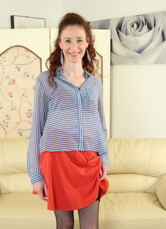 Horny British housewife playing all by herself