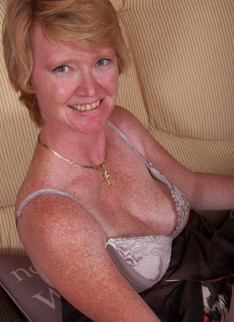 Naughty British housewife getting wet and wild