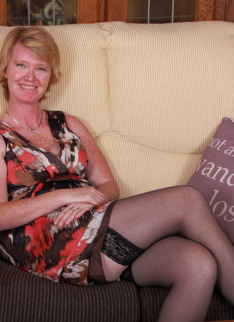 Naughty British housewife getting wet and wild