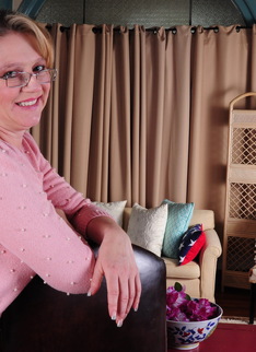 Horny American housewife playing with herself
