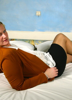 Naughty Blonde Dutch housewife playing with herself