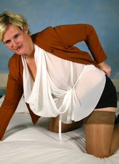 Naughty Blonde Dutch housewife playing with herself