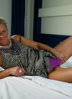 Naughty Dutch housewife playing with herself