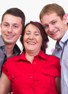 Two guys sharing a naughty mature lady