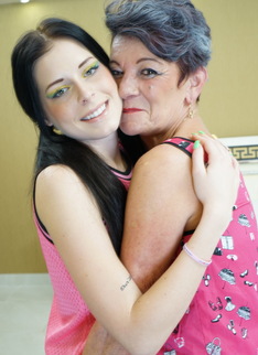 Horny old and young lesbians fooling around