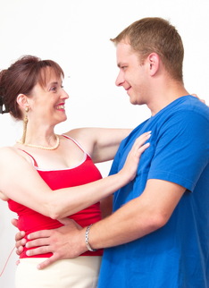 This naughty housewife loves to play with her toy boy