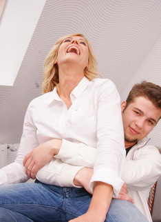 Horny housewife fucking her toy boy
