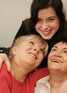 Three old and young lesbians making it hot and steamy
