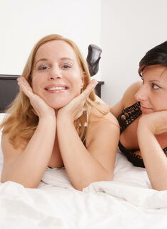 Naughty housewife playing with her hot young lesbian girlfriend