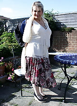 Horny Mature Lady Strips In Her Garden